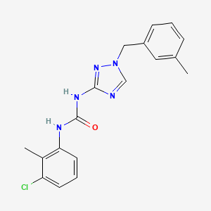 molecular formula C18H18ClN5O B3624781 N-(3-chloro-2-methylphenyl)-N'-[1-(3-methylbenzyl)-1H-1,2,4-triazol-3-yl]urea 