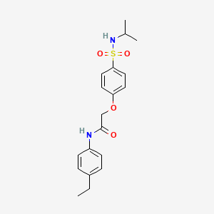 molecular formula C19H24N2O4S B3625211 N-(4-ethylphenyl)-2-[4-(propan-2-ylsulfamoyl)phenoxy]acetamide 