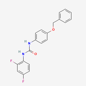 molecular formula C20H16F2N2O2 B3625224 N-[4-(benzyloxy)phenyl]-N'-(2,4-difluorophenyl)urea 