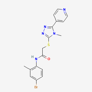 molecular formula C17H16BrN5OS B3625235 N-(4-bromo-2-methylphenyl)-2-{[4-methyl-5-(pyridin-4-yl)-4H-1,2,4-triazol-3-yl]sulfanyl}acetamide 