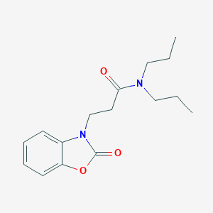 molecular formula C16H22N2O3 B362530 3-(2-oxo-1,3-benzoxazol-3(2H)-yl)-N,N-dipropylpropanamide CAS No. 851988-68-6