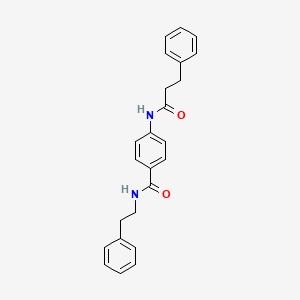 molecular formula C24H24N2O2 B3625397 N-(2-phenylethyl)-4-(3-phenylpropanoylamino)benzamide 