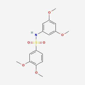 molecular formula C16H19NO6S B3625421 N-(3,5-dimethoxyphenyl)-3,4-dimethoxybenzenesulfonamide 