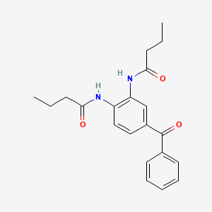 molecular formula C21H24N2O3 B3625533 N,N'-(4-benzoyl-1,2-phenylene)dibutanamide 