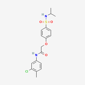 molecular formula C18H21ClN2O4S B3625540 N-(3-chloro-4-methylphenyl)-2-[4-(propan-2-ylsulfamoyl)phenoxy]acetamide 