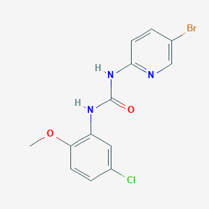 molecular formula C13H11BrClN3O2 B3625544 N-(5-BROMO-2-PYRIDYL)-N'-(5-CHLORO-2-METHOXYPHENYL)UREA 