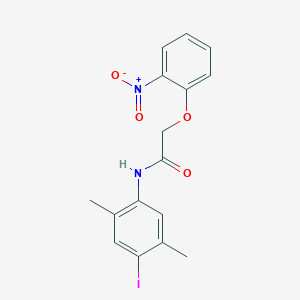 molecular formula C16H15IN2O4 B3625569 N-(4-iodo-2,5-dimethylphenyl)-2-(2-nitrophenoxy)acetamide 