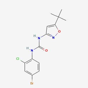 molecular formula C14H15BrClN3O2 B3625583 N-(4-BROMO-2-CHLOROPHENYL)-N'-[5-(TERT-BUTYL)-3-ISOXAZOLYL]UREA 