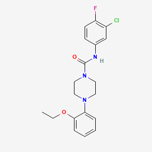 molecular formula C19H21ClFN3O2 B3625643 N-(3-chloro-4-fluorophenyl)-4-(2-ethoxyphenyl)piperazine-1-carboxamide 
