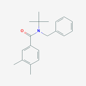molecular formula C20H25NO B3625666 N-benzyl-N-(tert-butyl)-3,4-dimethylbenzamide 