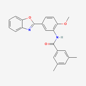 molecular formula C23H20N2O3 B3625688 N-[5-(1,3-benzoxazol-2-yl)-2-methoxyphenyl]-3,5-dimethylbenzamide 