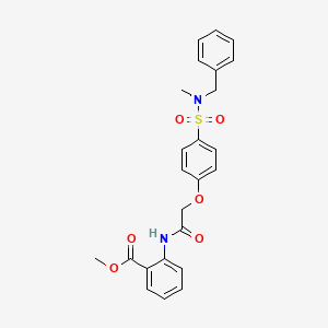 molecular formula C24H24N2O6S B3625747 Methyl 2-[[2-[4-[benzyl(methyl)sulfamoyl]phenoxy]acetyl]amino]benzoate 