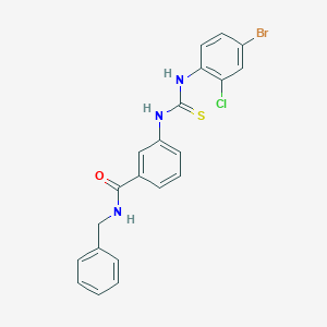 molecular formula C21H17BrClN3OS B3625789 N-benzyl-3-({[(4-bromo-2-chlorophenyl)amino]carbonothioyl}amino)benzamide 