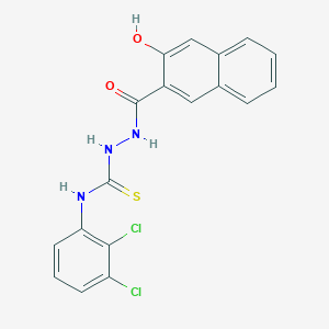 molecular formula C18H13Cl2N3O2S B3625881 N-(2,3-dichlorophenyl)-2-(3-hydroxy-2-naphthoyl)hydrazinecarbothioamide CAS No. 701967-66-0