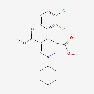molecular formula C21H23Cl2NO4 B3625958 dimethyl 1-cyclohexyl-4-(2,3-dichlorophenyl)-1,4-dihydro-3,5-pyridinedicarboxylate 