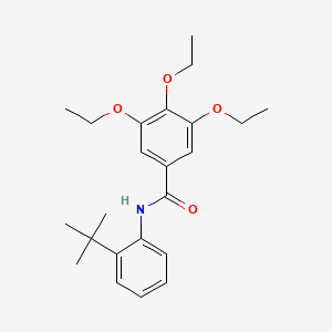 molecular formula C23H31NO4 B3625977 N-(2-tert-butylphenyl)-3,4,5-triethoxybenzamide 