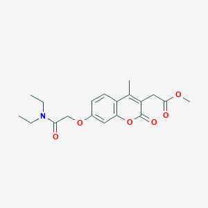 molecular formula C19H23NO6 B3625991 methyl {7-[2-(diethylamino)-2-oxoethoxy]-4-methyl-2-oxo-2H-chromen-3-yl}acetate 