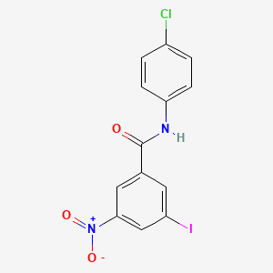 molecular formula C13H8ClIN2O3 B3626015 N-(4-chlorophenyl)-3-iodo-5-nitrobenzamide 