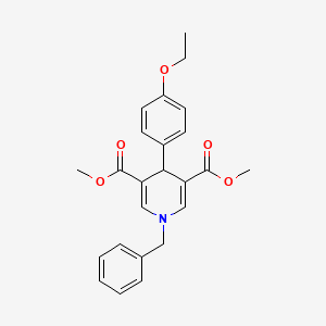 molecular formula C24H25NO5 B3626021 dimethyl 1-benzyl-4-(4-ethoxyphenyl)-1,4-dihydro-3,5-pyridinedicarboxylate 