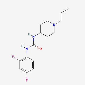 molecular formula C15H21F2N3O B3626026 N-(2,4-DIFLUOROPHENYL)-N'-(1-PROPYL-4-PIPERIDYL)UREA 