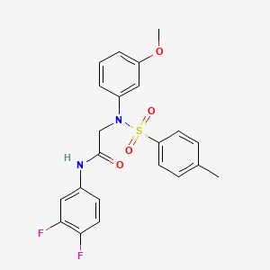 molecular formula C22H20F2N2O4S B3626049 N~1~-(3,4-difluorophenyl)-N~2~-(3-methoxyphenyl)-N~2~-[(4-methylphenyl)sulfonyl]glycinamide 