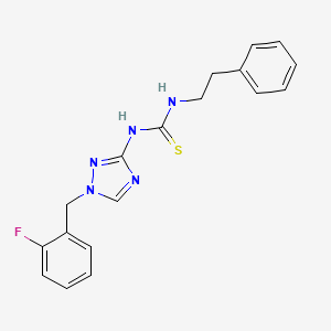 molecular formula C18H18FN5S B3626078 N-[1-(2-fluorobenzyl)-1H-1,2,4-triazol-3-yl]-N'-(2-phenylethyl)thiourea 