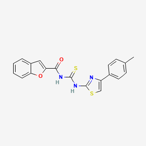 molecular formula C20H15N3O2S2 B3626102 N-({[4-(4-methylphenyl)-1,3-thiazol-2-yl]amino}carbonothioyl)-1-benzofuran-2-carboxamide 