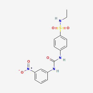 molecular formula C15H16N4O5S B3626131 N-ethyl-4-({[(3-nitrophenyl)amino]carbonyl}amino)benzenesulfonamide 