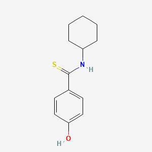 molecular formula C13H17NOS B3626170 N-cyclohexyl-4-hydroxybenzenecarbothioamide 