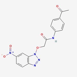 molecular formula C16H13N5O5 B3626200 N-(4-acetylphenyl)-2-(6-nitrobenzotriazol-1-yl)oxyacetamide 