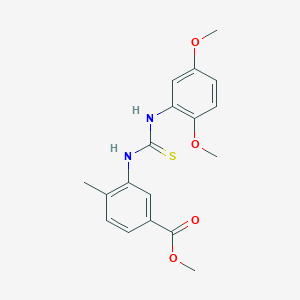 molecular formula C18H20N2O4S B3626215 methyl 3-({[(2,5-dimethoxyphenyl)amino]carbonothioyl}amino)-4-methylbenzoate 