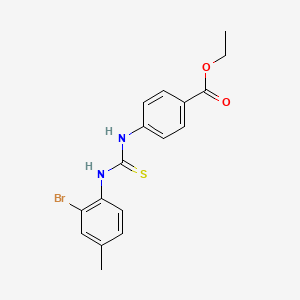 molecular formula C17H17BrN2O2S B3626228 ethyl 4-({[(2-bromo-4-methylphenyl)amino]carbonothioyl}amino)benzoate 