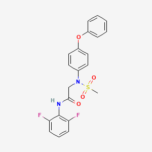 molecular formula C21H18F2N2O4S B3626301 N~1~-(2,6-difluorophenyl)-N~2~-(methylsulfonyl)-N~2~-(4-phenoxyphenyl)glycinamide 