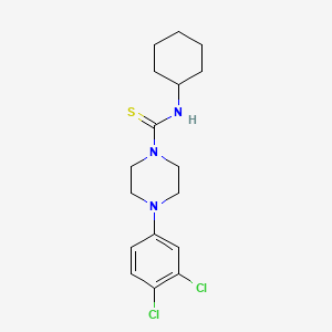 molecular formula C17H23Cl2N3S B3626306 N-cyclohexyl-4-(3,4-dichlorophenyl)piperazine-1-carbothioamide 
