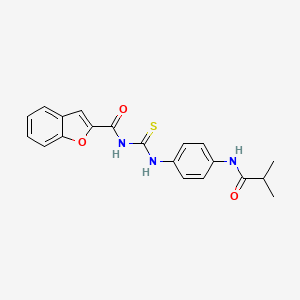 molecular formula C20H19N3O3S B3626310 N-({[4-(isobutyrylamino)phenyl]amino}carbonothioyl)-1-benzofuran-2-carboxamide 