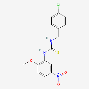 molecular formula C15H14ClN3O3S B3626326 N-(4-chlorobenzyl)-N'-(2-methoxy-5-nitrophenyl)thiourea 