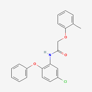 molecular formula C21H18ClNO3 B3626332 N-(5-chloro-2-phenoxyphenyl)-2-(2-methylphenoxy)acetamide 
