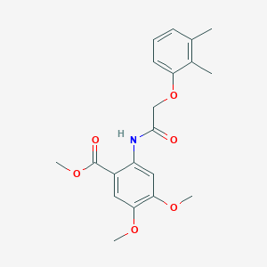 molecular formula C20H23NO6 B3626360 methyl 2-{[(2,3-dimethylphenoxy)acetyl]amino}-4,5-dimethoxybenzoate 