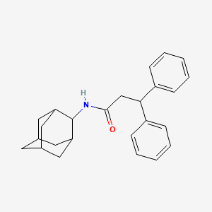 molecular formula C25H29NO B3626379 N-2-adamantyl-3,3-diphenylpropanamide 