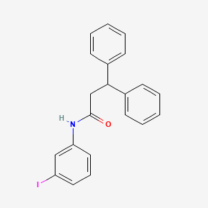 molecular formula C21H18INO B3626405 N-(3-iodophenyl)-3,3-diphenylpropanamide 