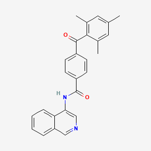 molecular formula C26H22N2O2 B3626452 N-isoquinolin-4-yl-4-(2,4,6-trimethylbenzoyl)benzamide 