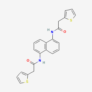 molecular formula C22H18N2O2S2 B3626479 N,N'-1,5-naphthalenediylbis[2-(2-thienyl)acetamide] 