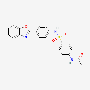 molecular formula C21H17N3O4S B3626493 N-(4-{[4-(1,3-benzoxazol-2-yl)phenyl]sulfamoyl}phenyl)acetamide 