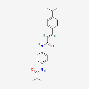 molecular formula C22H26N2O2 B3626543 N-[4-(isobutyrylamino)phenyl]-3-(4-isopropylphenyl)acrylamide 