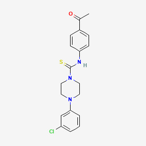 molecular formula C19H20ClN3OS B3626549 N-(4-acetylphenyl)-4-(3-chlorophenyl)-1-piperazinecarbothioamide 