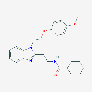 molecular formula C25H31N3O3 B362655 N-(2-{1-[2-(4-methoxyphenoxy)ethyl]-1H-1,3-benzodiazol-2-yl}ethyl)cyclohexanecarboxamide CAS No. 876724-17-3