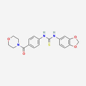 molecular formula C19H19N3O4S B3626753 N-1,3-benzodioxol-5-yl-N'-[4-(4-morpholinylcarbonyl)phenyl]thiourea 