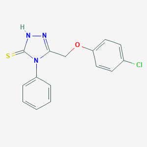 molecular formula C15H12ClN3OS B362680 5-[(4-chlorophenoxy)methyl]-4-phenyl-4H-1,2,4-triazole-3-thiol 