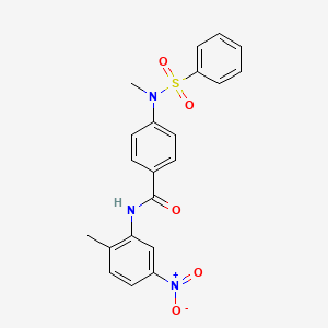 molecular formula C21H19N3O5S B3626875 N-(2-methyl-5-nitrophenyl)-4-[methyl(phenylsulfonyl)amino]benzamide 