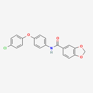 molecular formula C20H14ClNO4 B3626944 N-[4-(4-chlorophenoxy)phenyl]-1,3-benzodioxole-5-carboxamide 